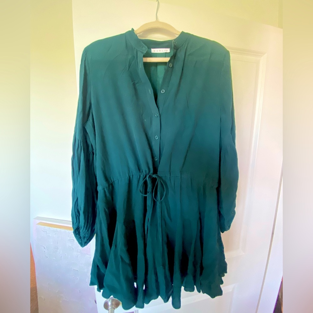 Karlie Green Drop Waist Dress